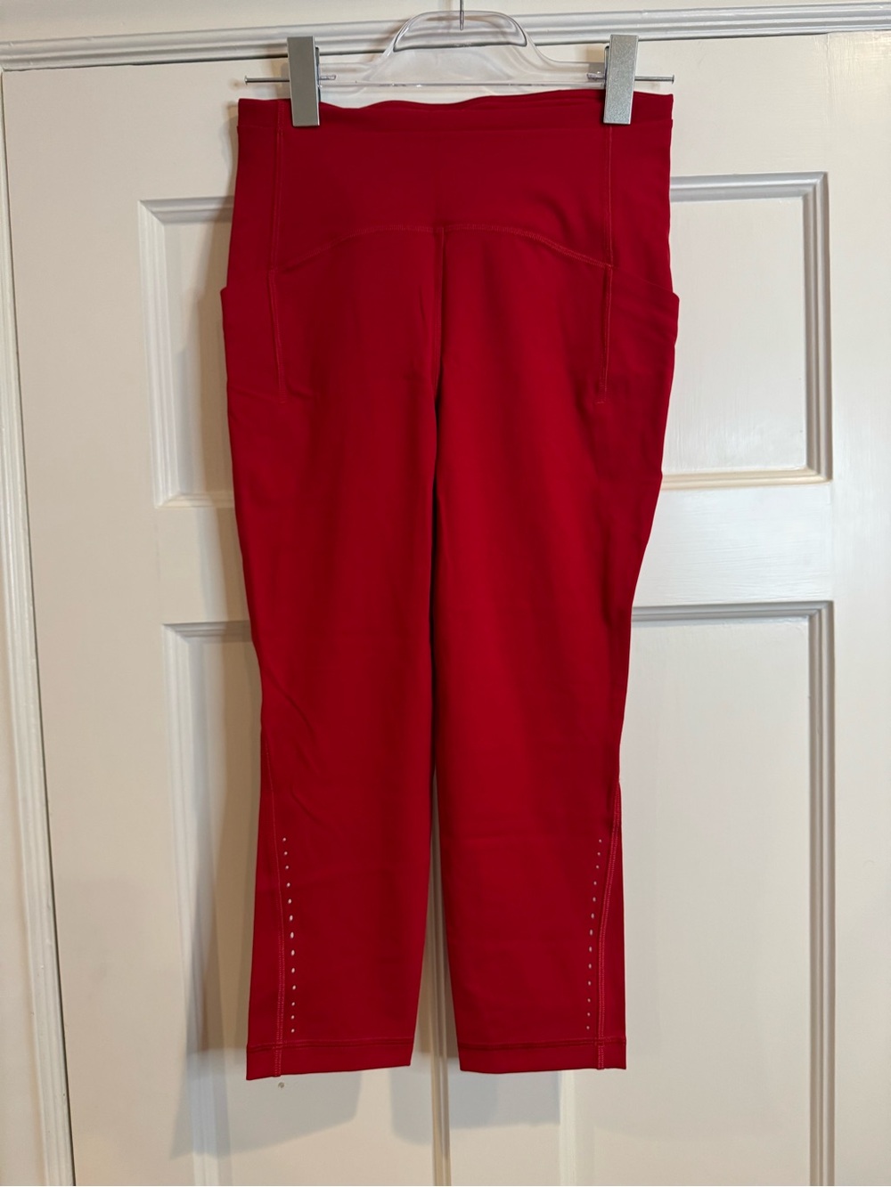 lululemon athletica Red Cropped High-Rise Performance Pants